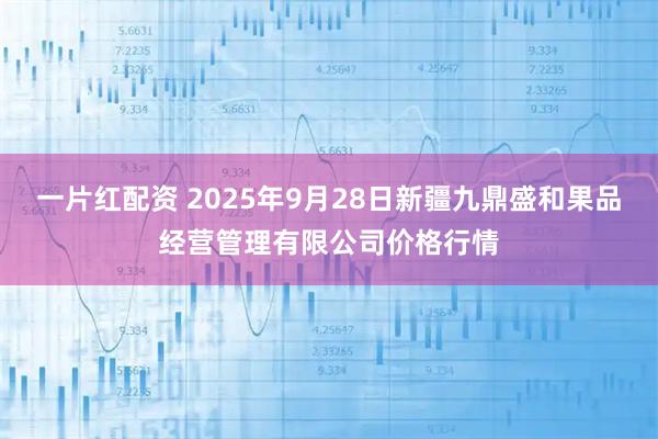 一片红配资 2025年9月28日新疆九鼎盛和果品经营管理有限公司价格行情