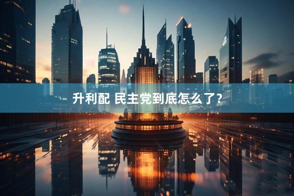 升利配 民主党到底怎么了？